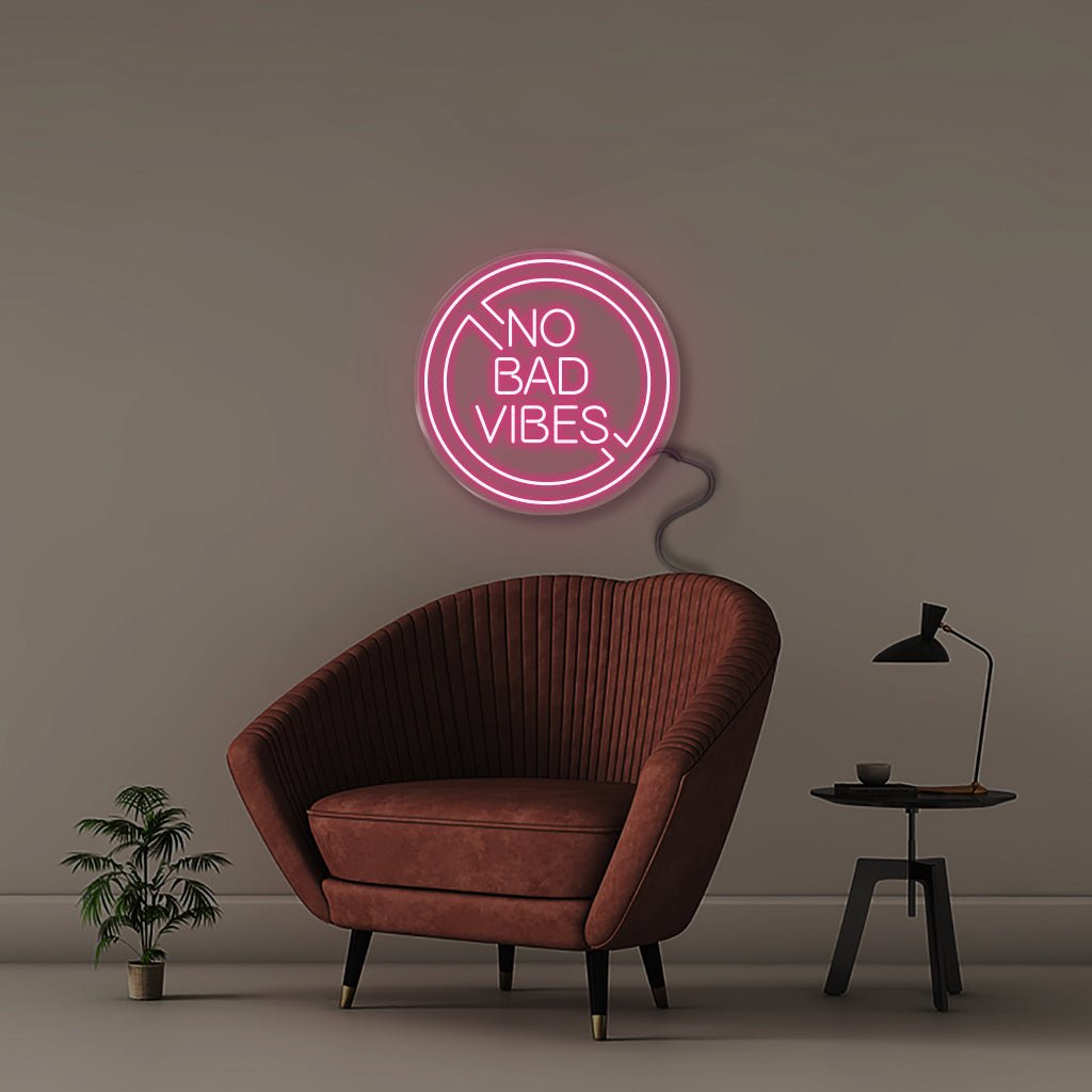 No bad Vibes - Neonific - LED Neon Signs - 50 CM - Pink