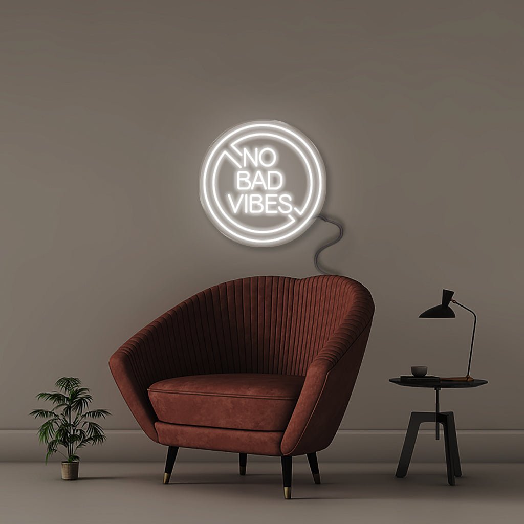 No bad Vibes - Neonific - LED Neon Signs - 50 CM - White
