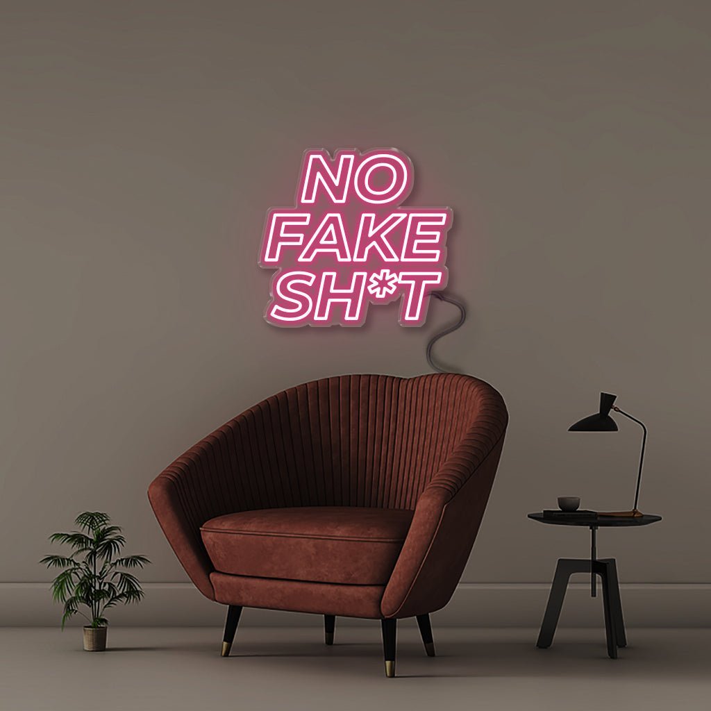 No Fake Shit - Neonific - LED Neon Signs - 50 CM - Pink