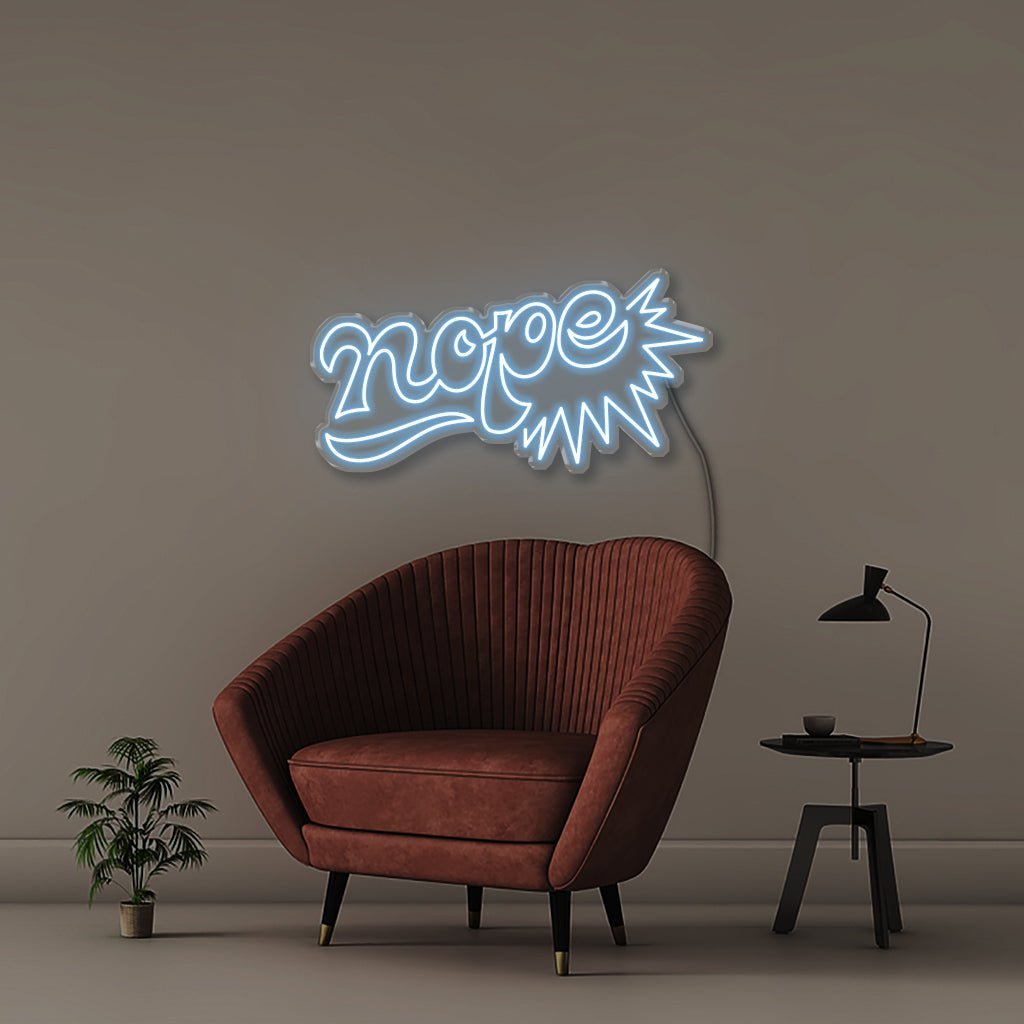 Nope - Neonific - LED Neon Signs - 75 CM - Light Blue