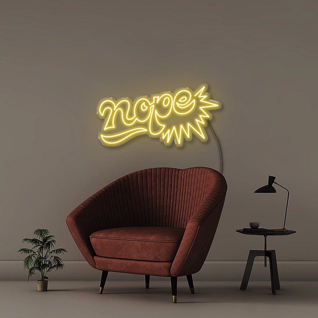 Nope - Neonific - LED Neon Signs - 75 CM - Yellow
