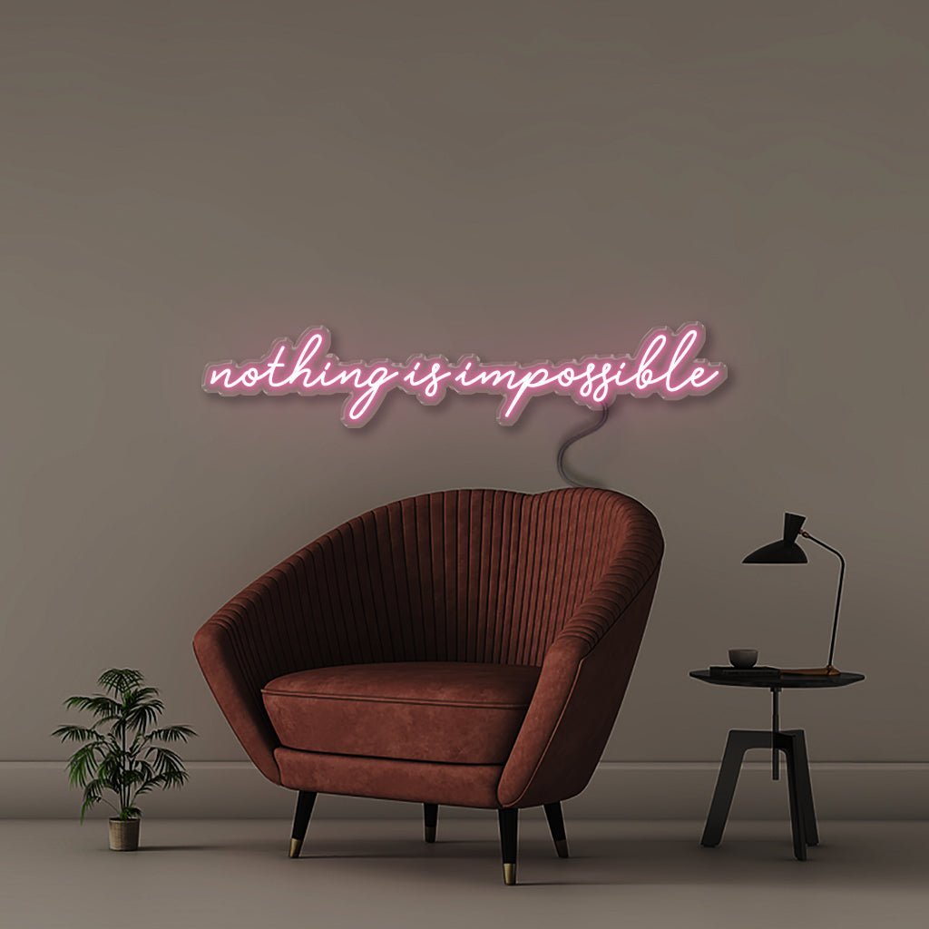Nothing is Impossible - Neonific - LED Neon Signs - 100 CM - Light Pink
