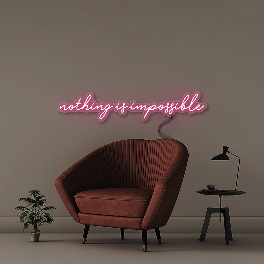 Nothing is Impossible - Neonific - LED Neon Signs - 100 CM - Pink