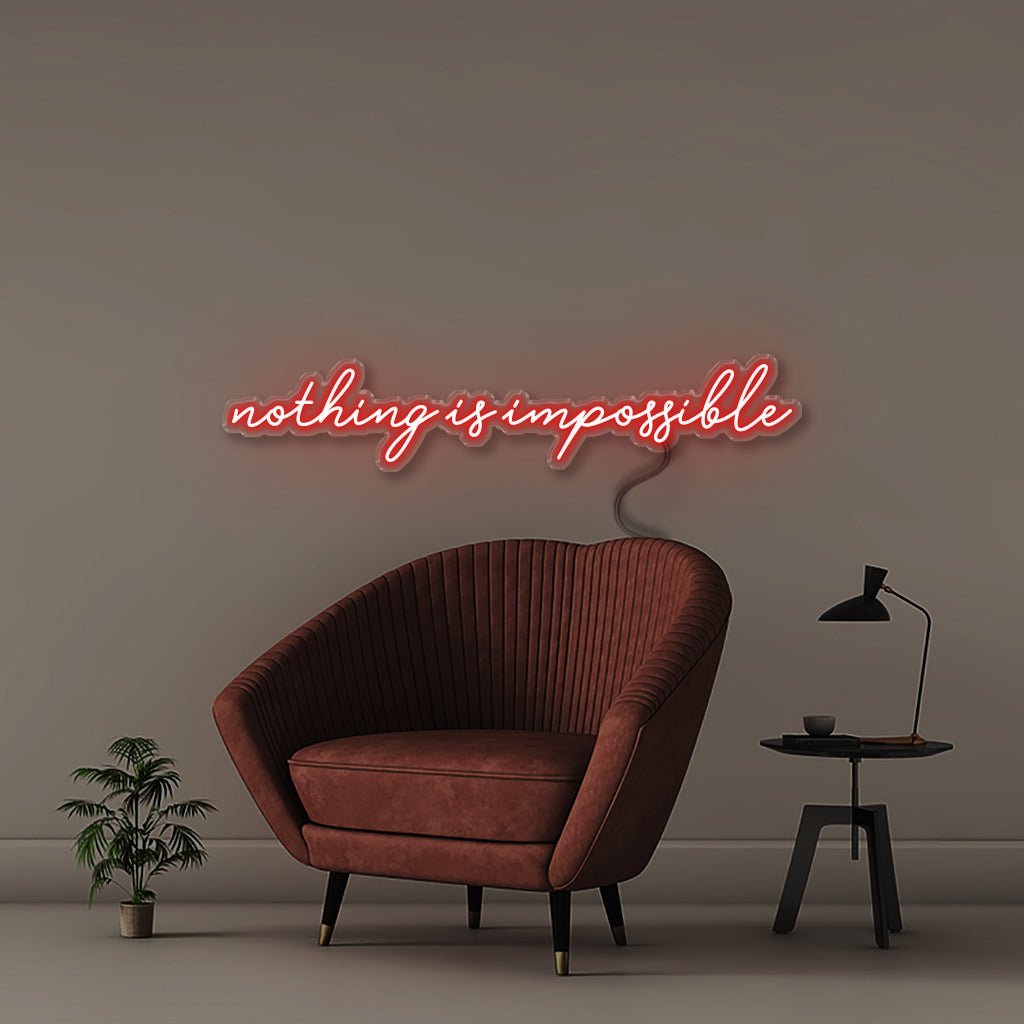 Nothing is Impossible - Neonific - LED Neon Signs - 100 CM - Red