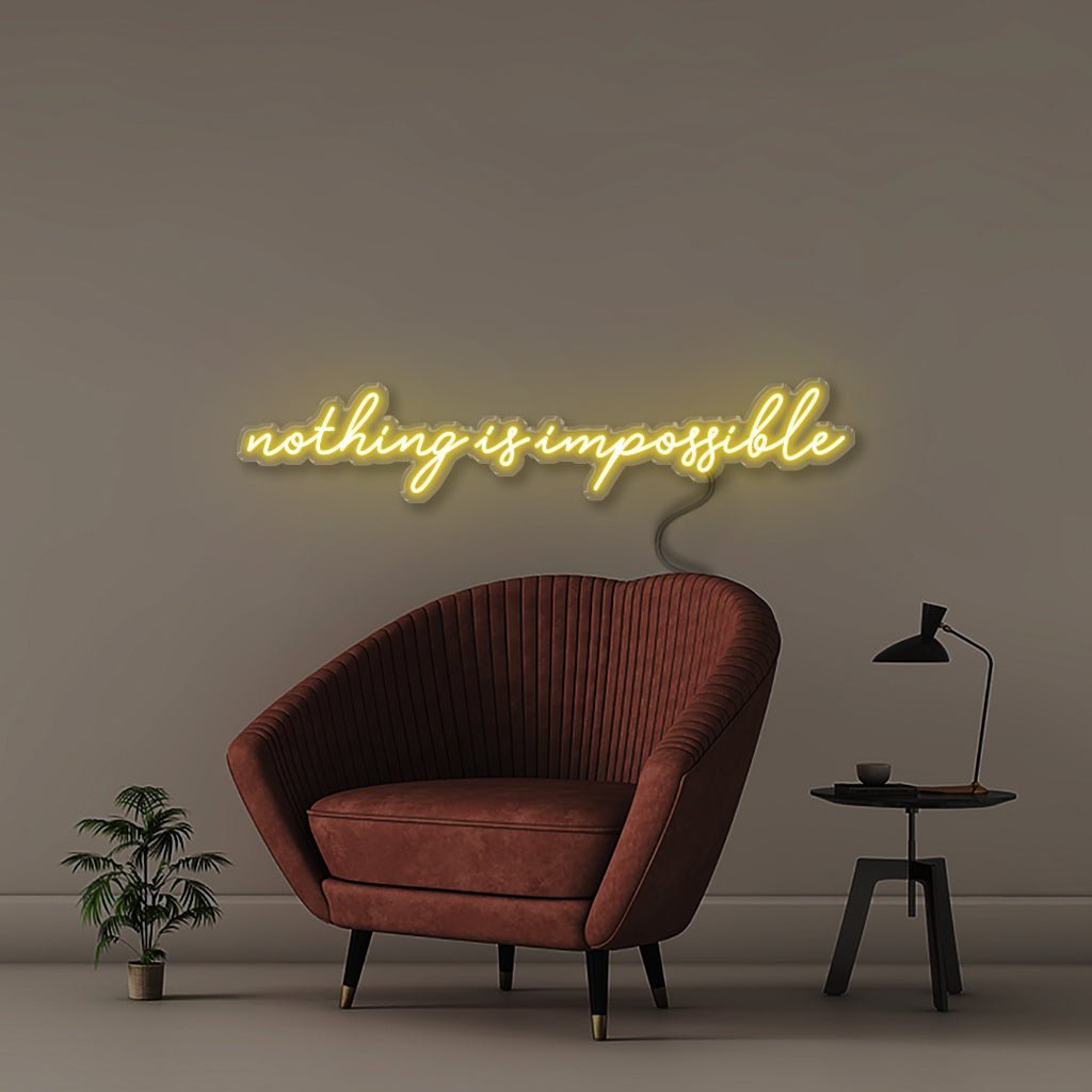 Nothing is Impossible - Neonific - LED Neon Signs - 100 CM - Yellow