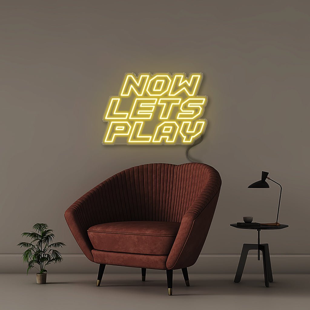 Now lets play - Neonific - LED Neon Signs - 50 CM - Yellow
