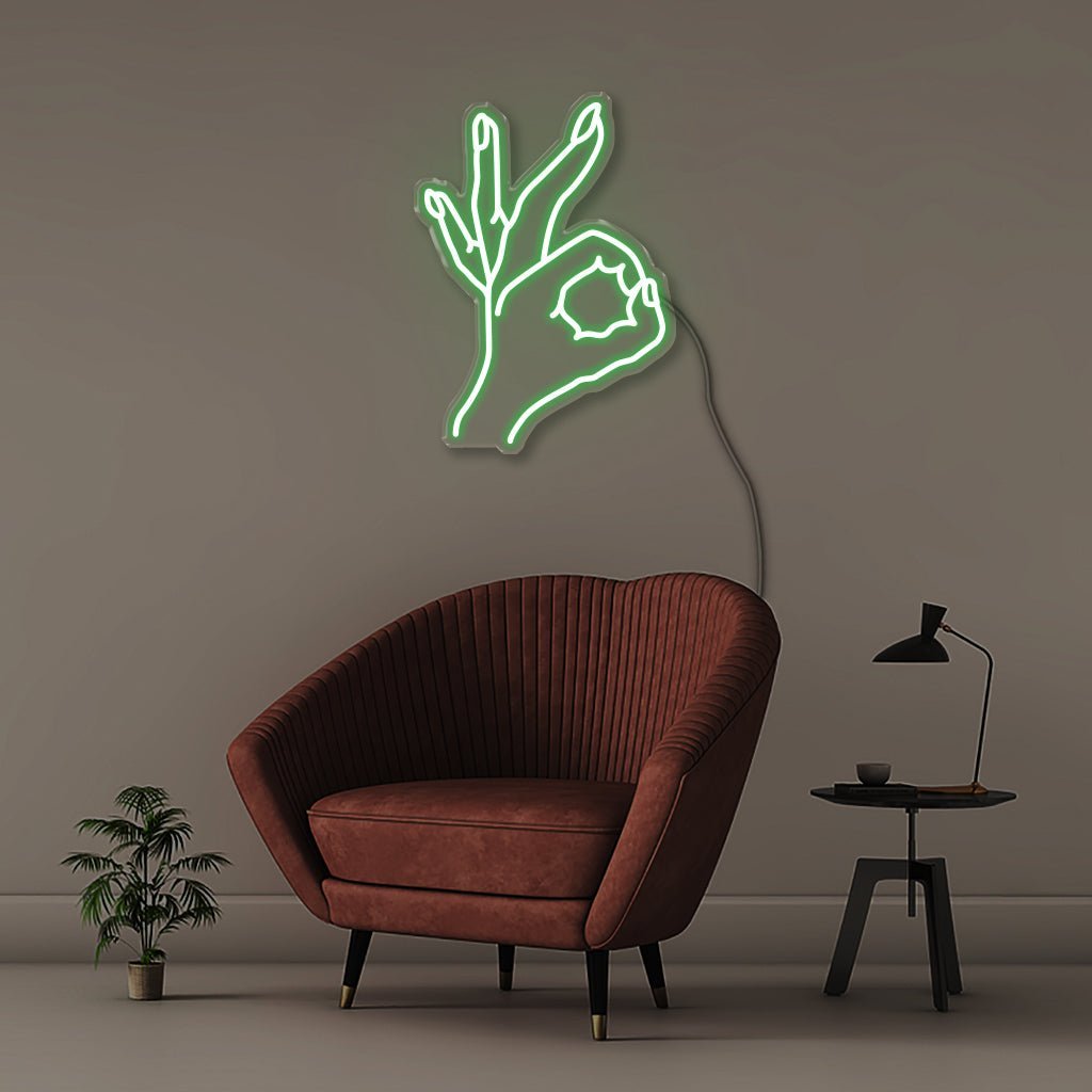Ok sign - Neonific - LED Neon Signs - 50 CM - Green