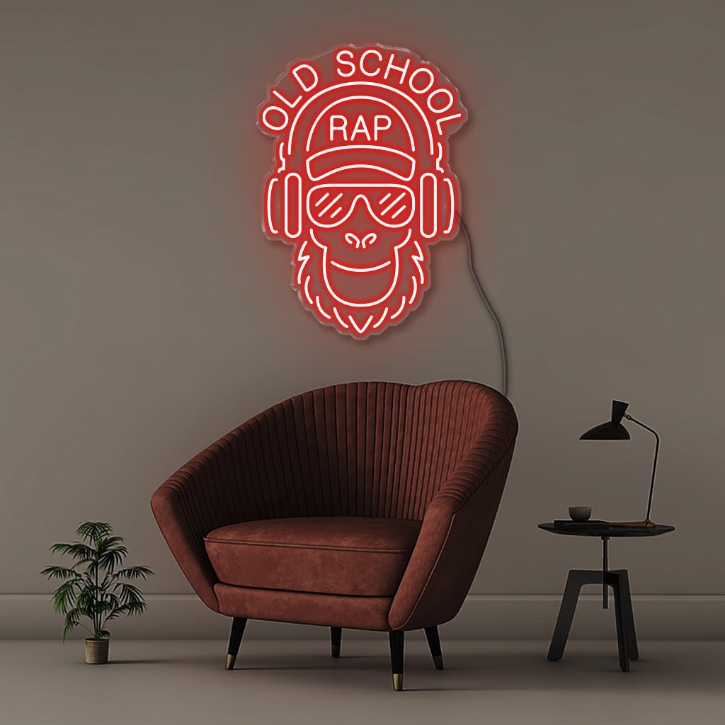 Old School - Neonific - LED Neon Signs - 50 CM - Red
