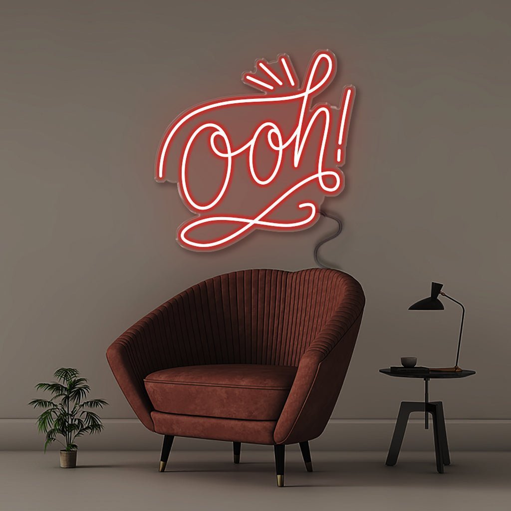 Ooh! - Neonific - LED Neon Signs - 50 CM - Red