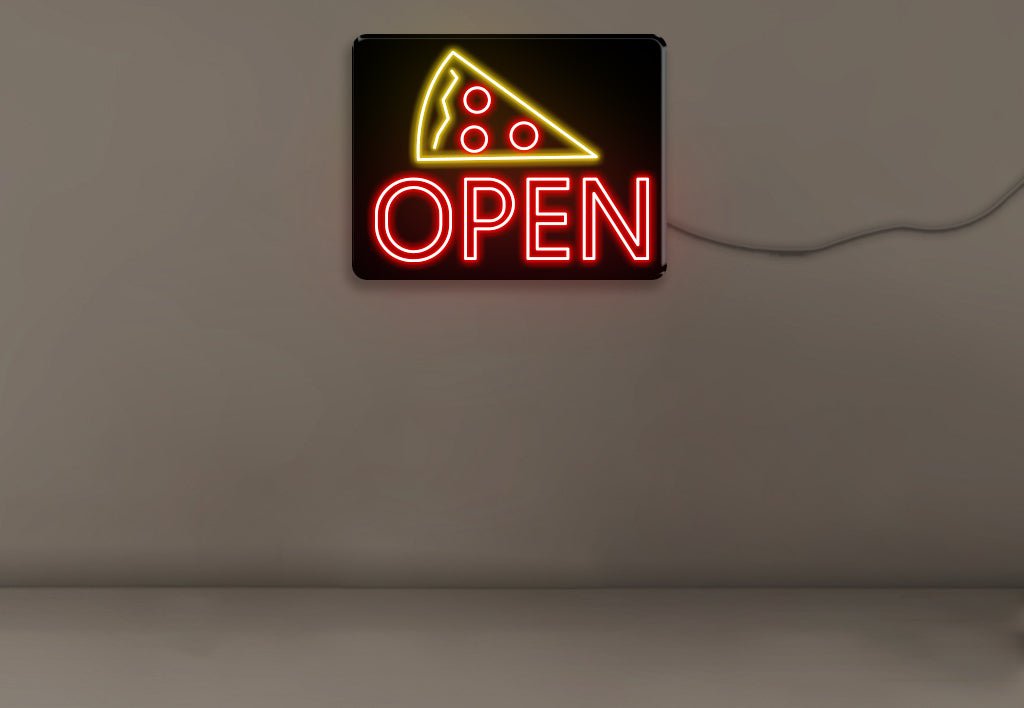 Open & Pizza - Neonific - LED Neon Signs - 76cm (30") -
