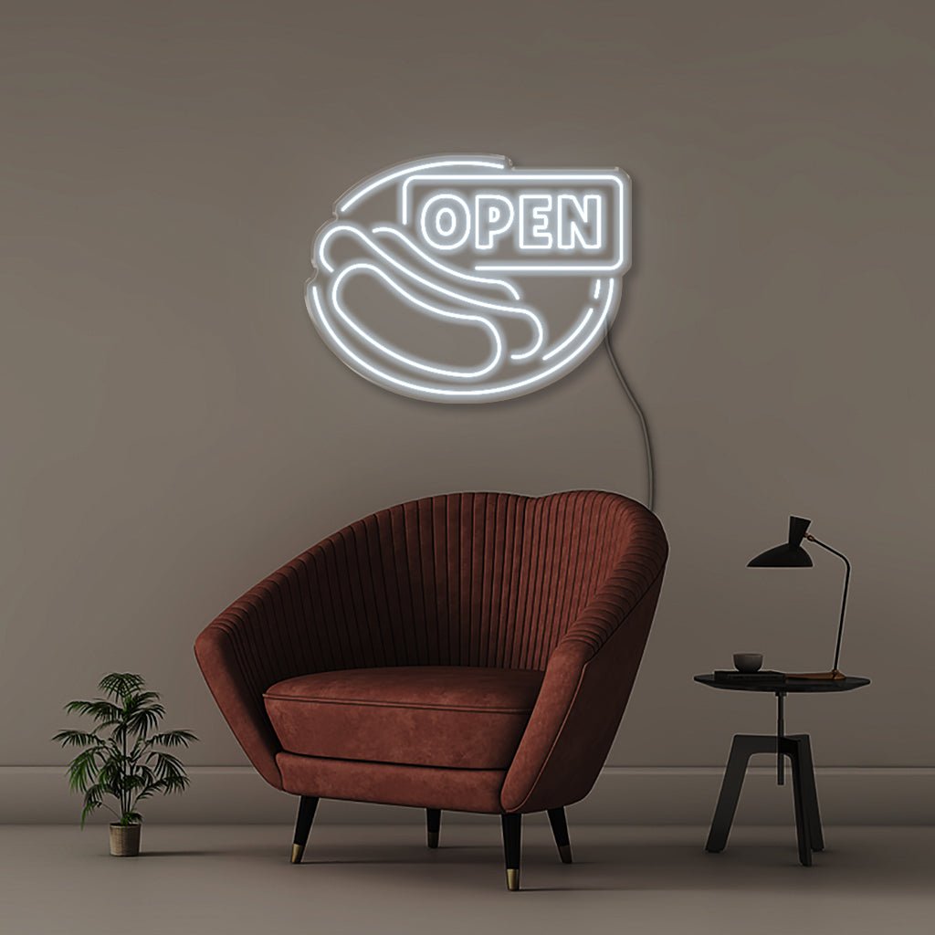 Open Sign for Hot Dogs - Neonific - LED Neon Signs - 50 CM - Cool White
