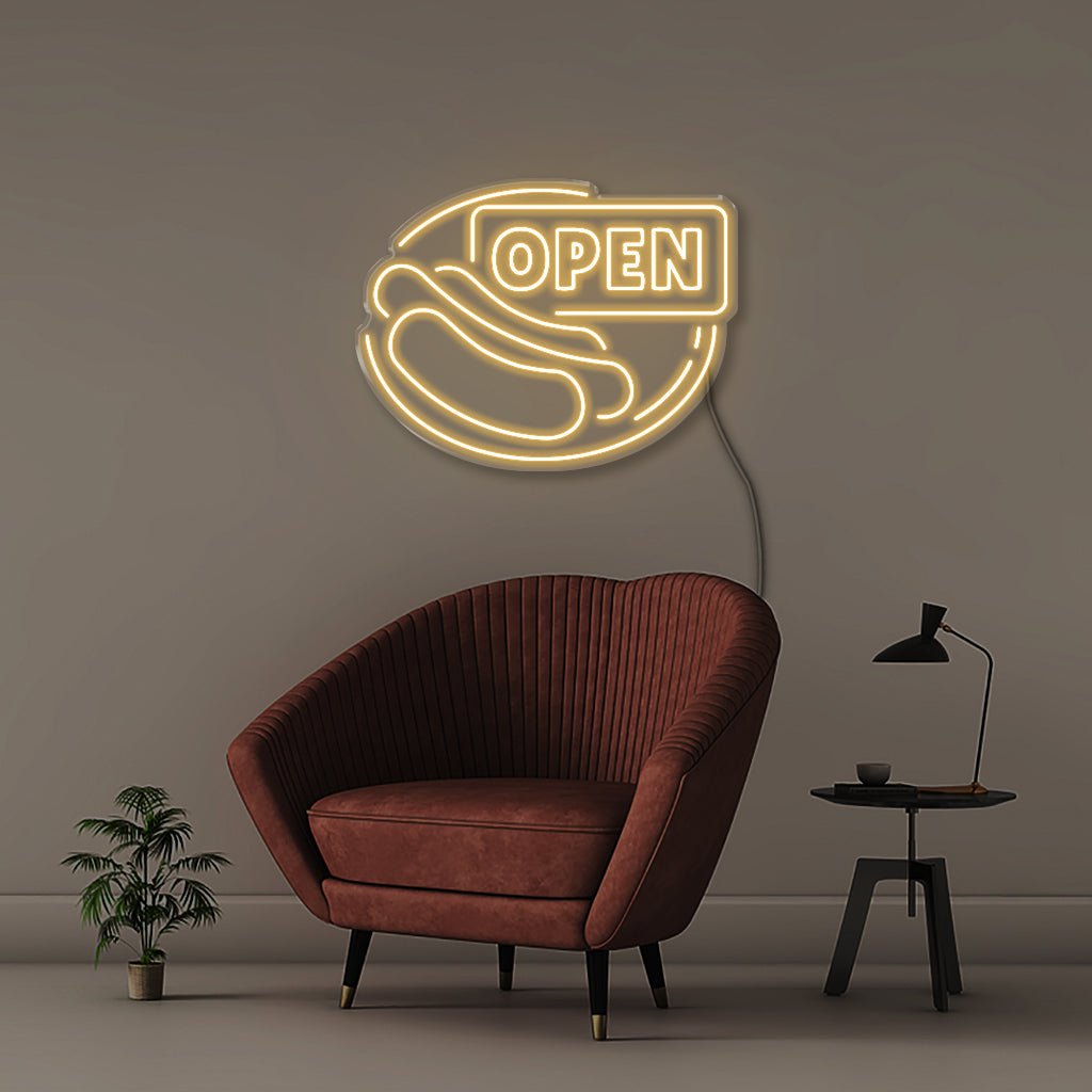 Open Sign for Hot Dogs - Neonific - LED Neon Signs - 50 CM - Warm White