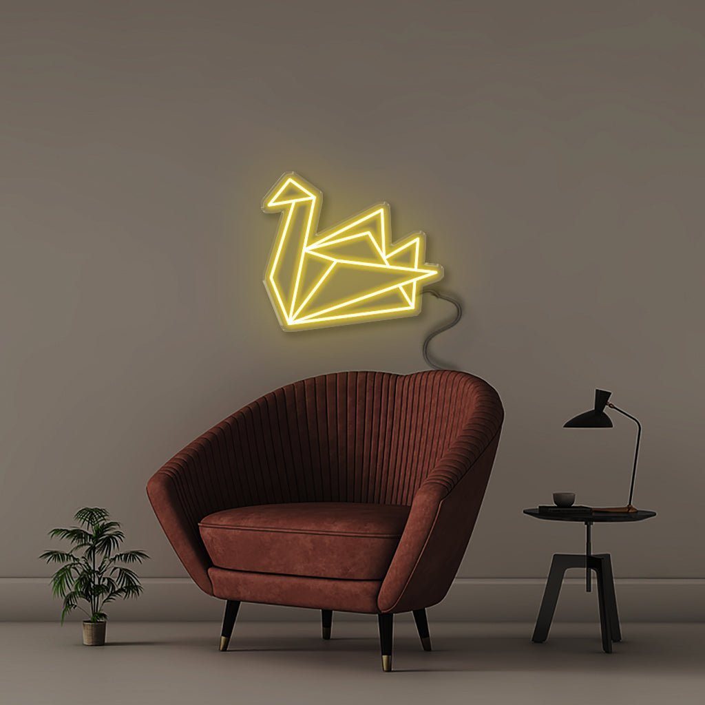 Origami - Neonific - LED Neon Signs - 50 CM - Yellow