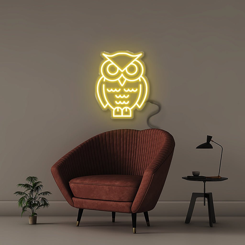 Owl - Neonific - LED Neon Signs - 50 CM - Yellow
