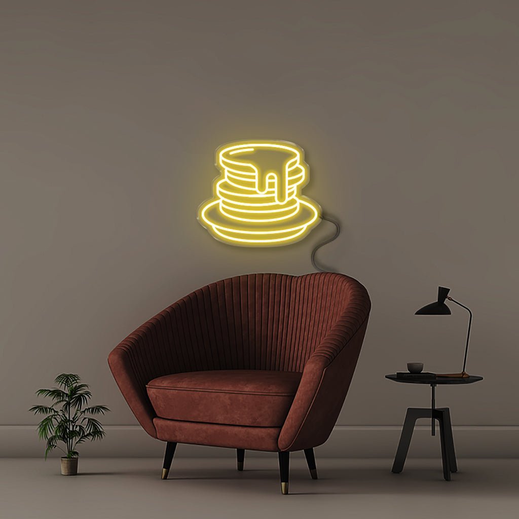Pancakes - Neonific - LED Neon Signs - 50 CM - Yellow