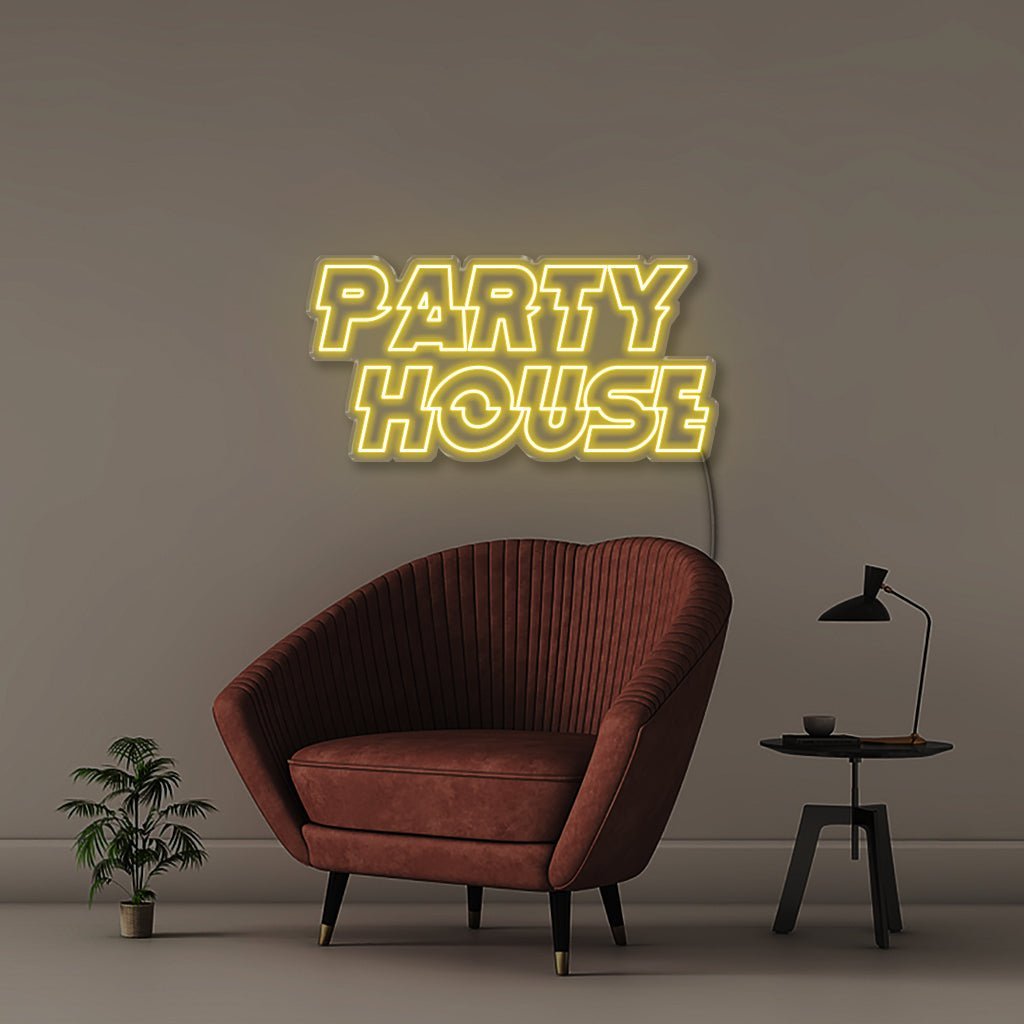 Party House - Neonific - LED Neon Signs - 75 CM - Yellow