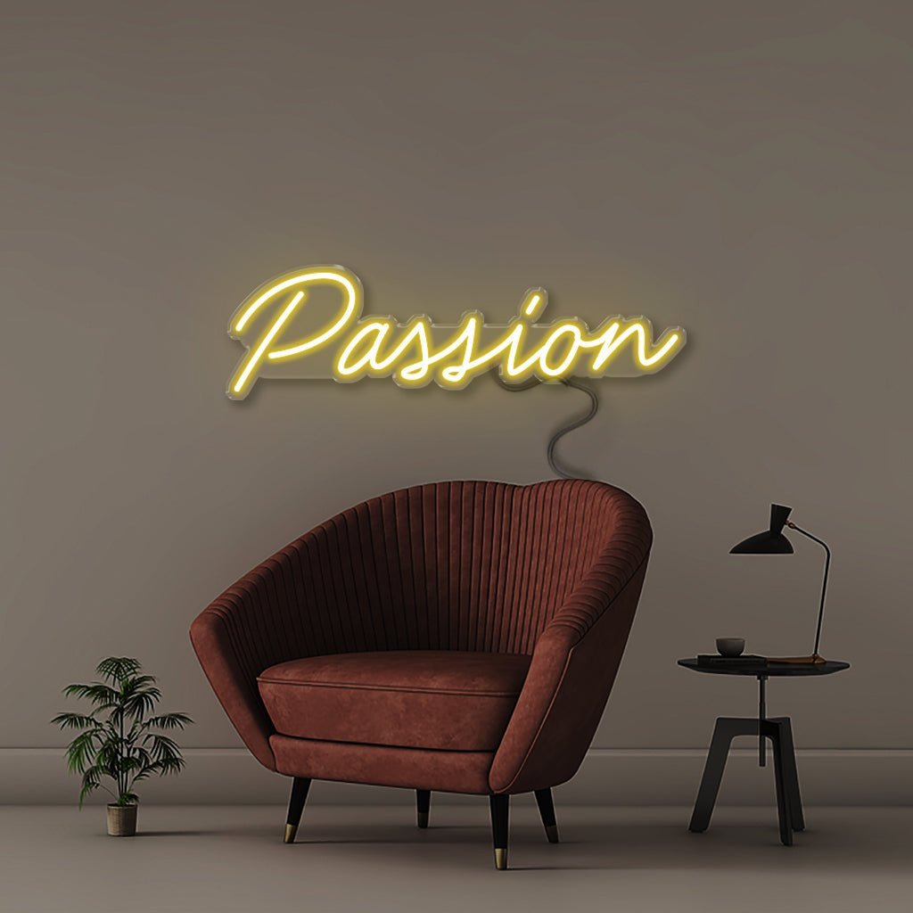 Passion - Neonific - LED Neon Signs - 50 CM - Yellow