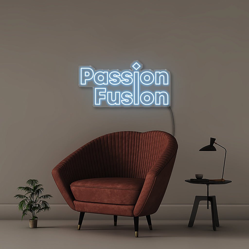 Passion Fusion - Neonific - LED Neon Signs - 75 CM - Light Blue