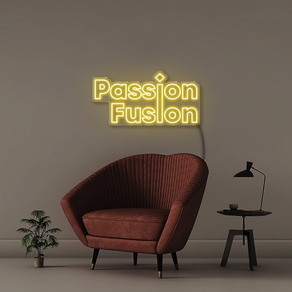 Passion Fusion - Neonific - LED Neon Signs - 75 CM - Yellow