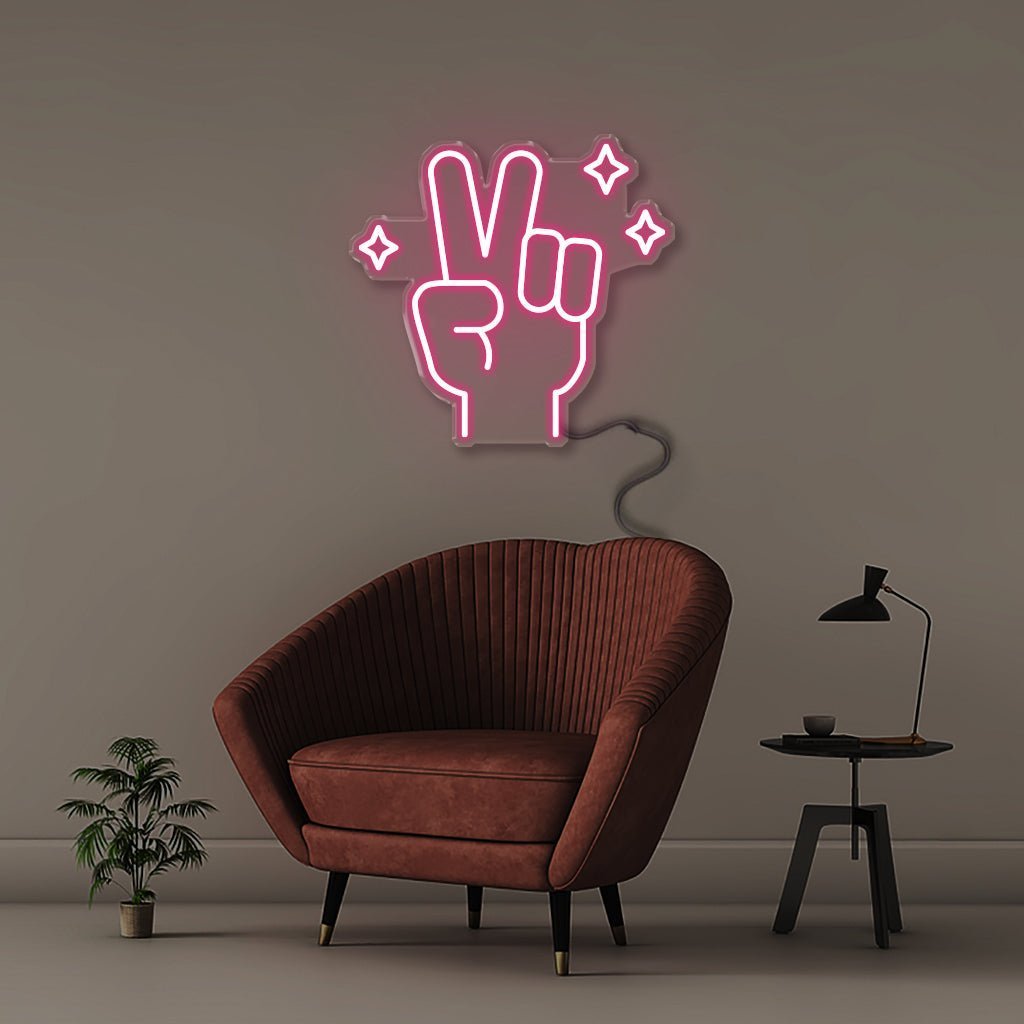 Peace - Neonific - LED Neon Signs - 50 CM - Pink