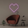 Pixel Heart - Neonific - LED Neon Signs - 50 CM - Purple