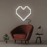 Pixel Heart - Neonific - LED Neon Signs - 50 CM - White