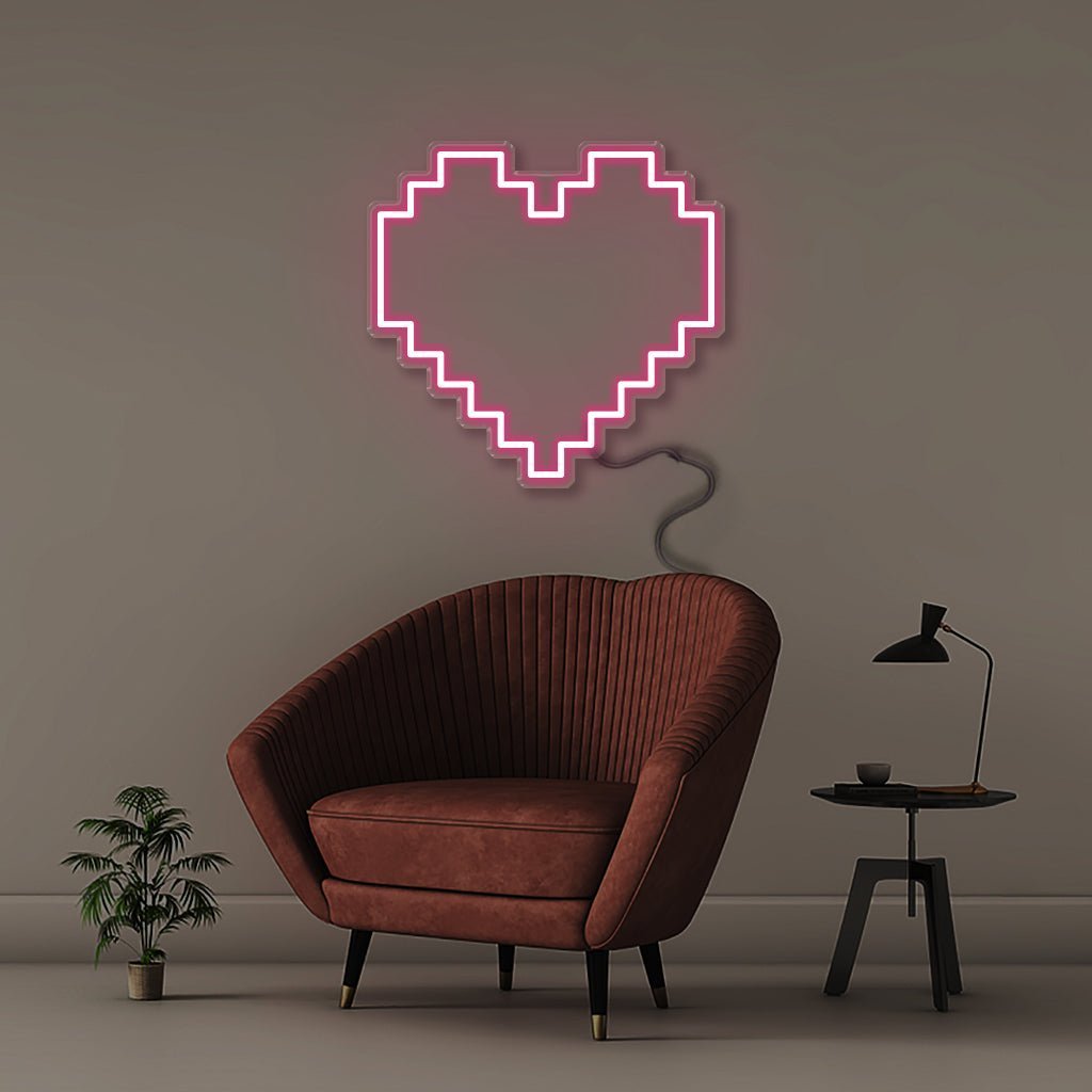Pixel Heart - Neonific - LED Neon Signs - 50 CM - Pink