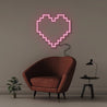Pixel Heart - Neonific - LED Neon Signs - 50 CM - Pink