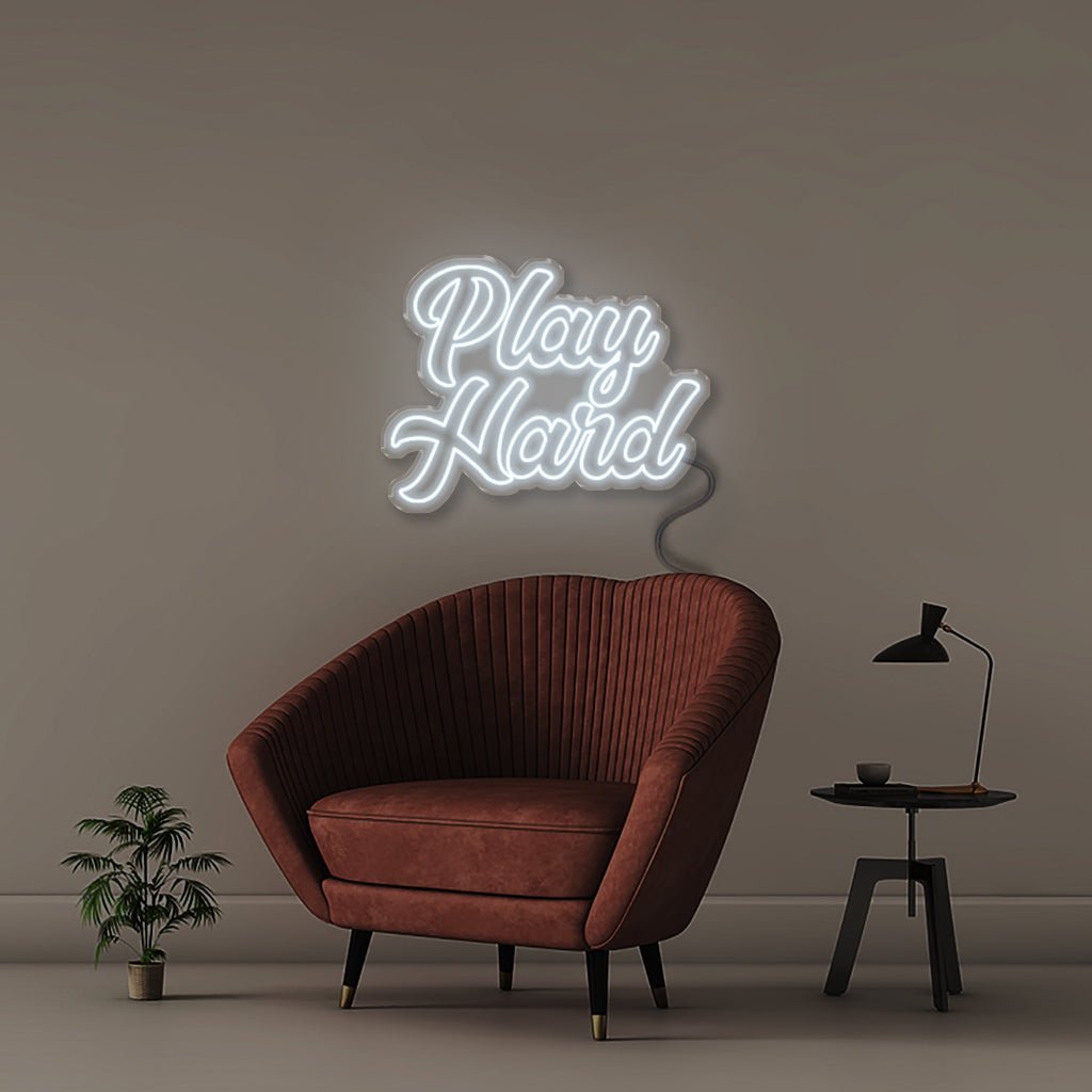 Play Hard - Neonific - LED Neon Signs - 50 CM - Cool White