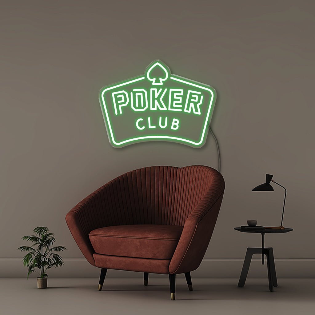 Poker Club - Neonific - LED Neon Signs - 50 CM - Green
