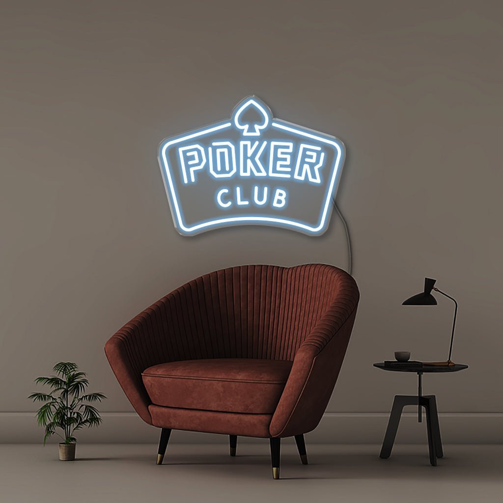 Poker Club - Neonific - LED Neon Signs - 50 CM - Light Blue