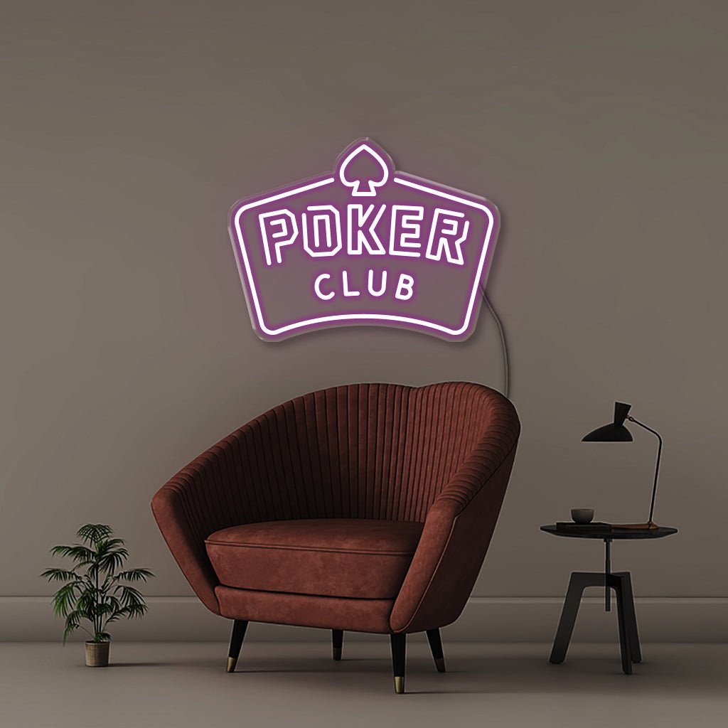 Poker Club - Neonific - LED Neon Signs - 50 CM - Purple