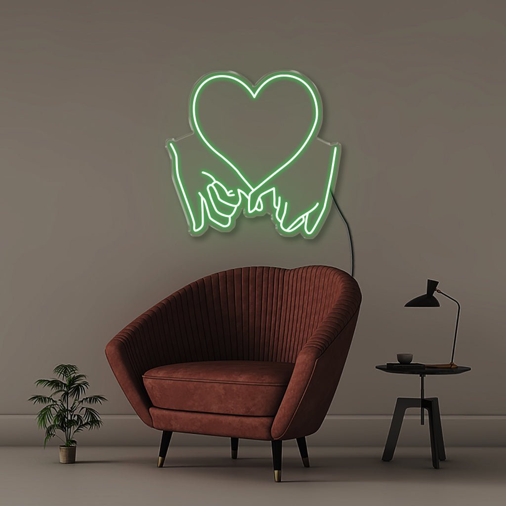 Promise Hands - Neonific - LED Neon Signs - 50 CM - Green