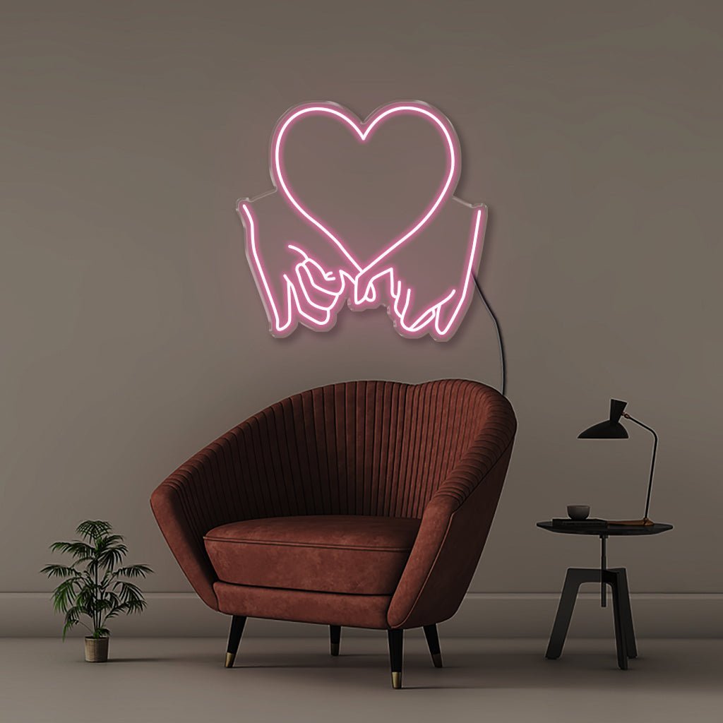 Promise Hands - Neonific - LED Neon Signs - 50 CM - Light Pink