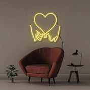 Promise Hands - Neonific - LED Neon Signs - 50 CM - Yellow