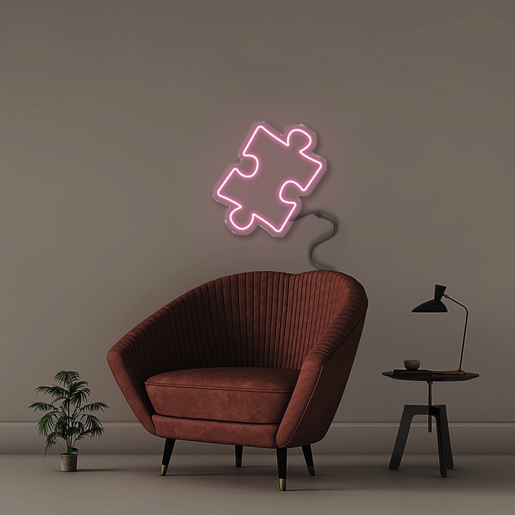 Puzzle Piece - Neonific - LED Neon Signs - 50 CM - Light Pink