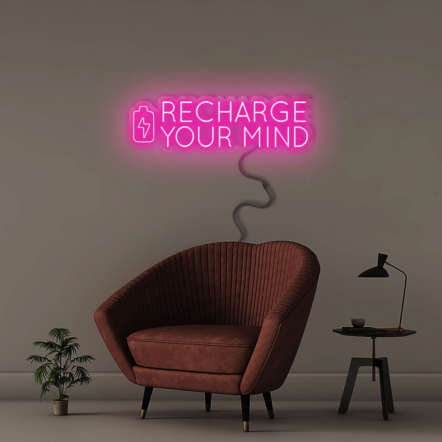 Recharge Your Mind - Neonific - LED Neon Signs - 90cm - White