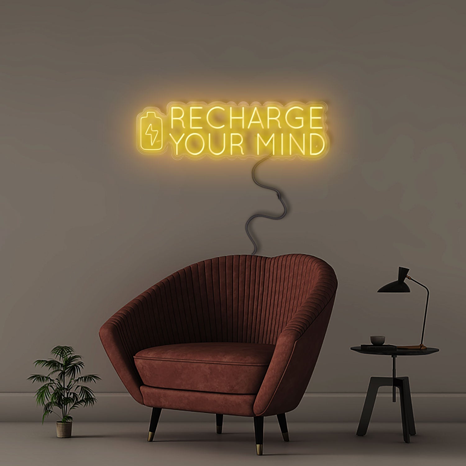 Recharge Your Mind - Neonific - LED Neon Signs - 90cm - White