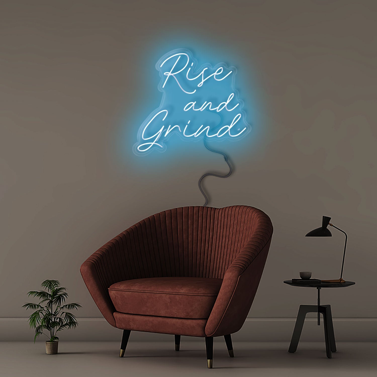 Rise and Grind - Neonific - LED Neon Signs - 60cm - White