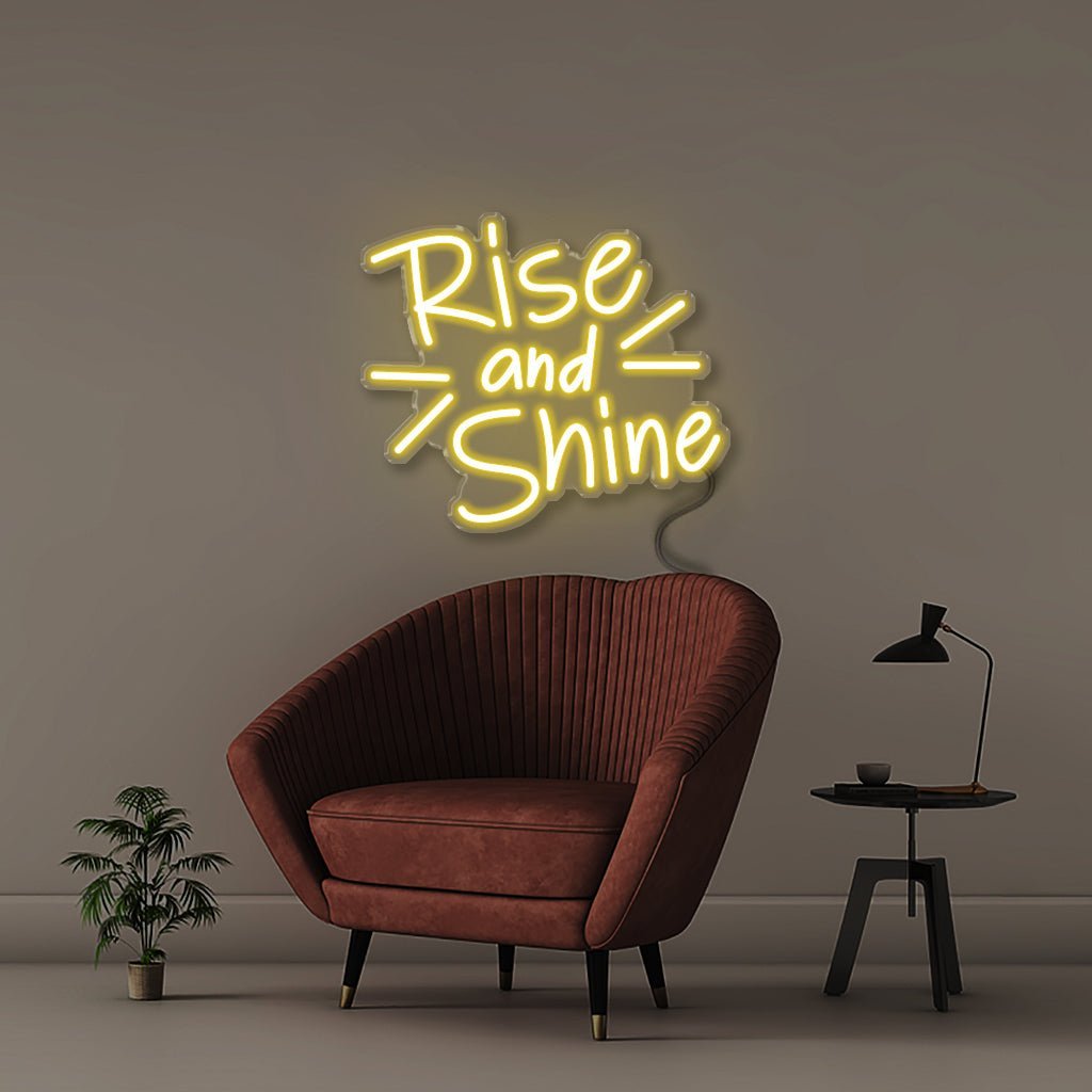 Rise and Shine - Neonific - LED Neon Signs - 50 CM - Yellow