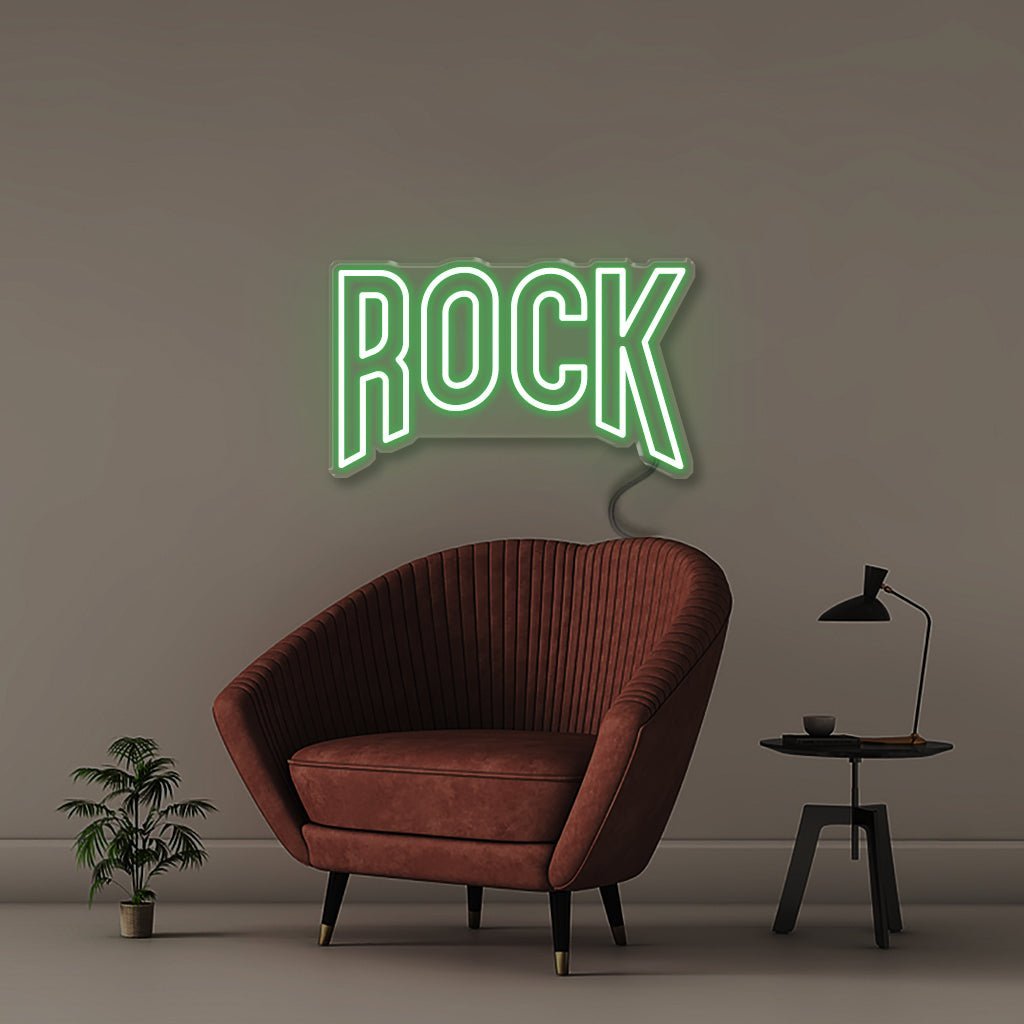 Rock - Neonific - LED Neon Signs - 50 CM - Green