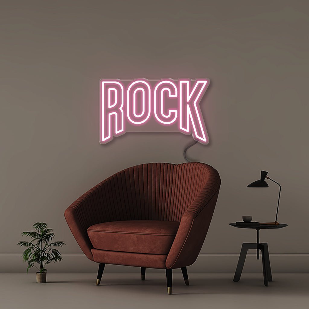 Rock - Neonific - LED Neon Signs - 50 CM - Light Pink