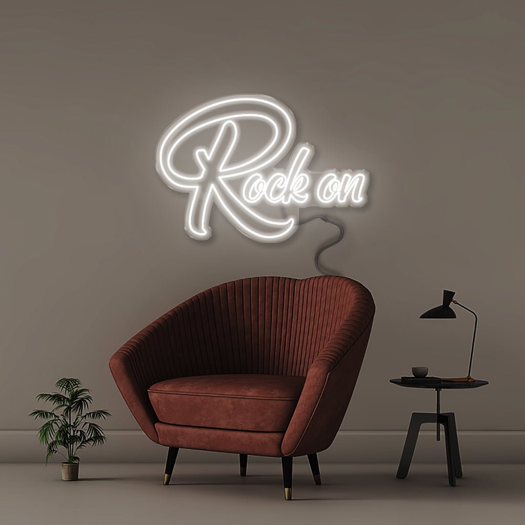 Rock On - Neonific - LED Neon Signs - 100 CM - White