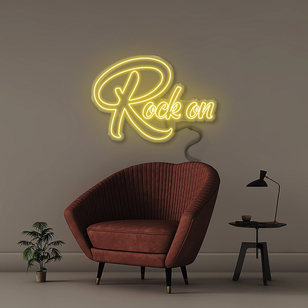 Rock On - Neonific - LED Neon Signs - 100 CM - Yellow