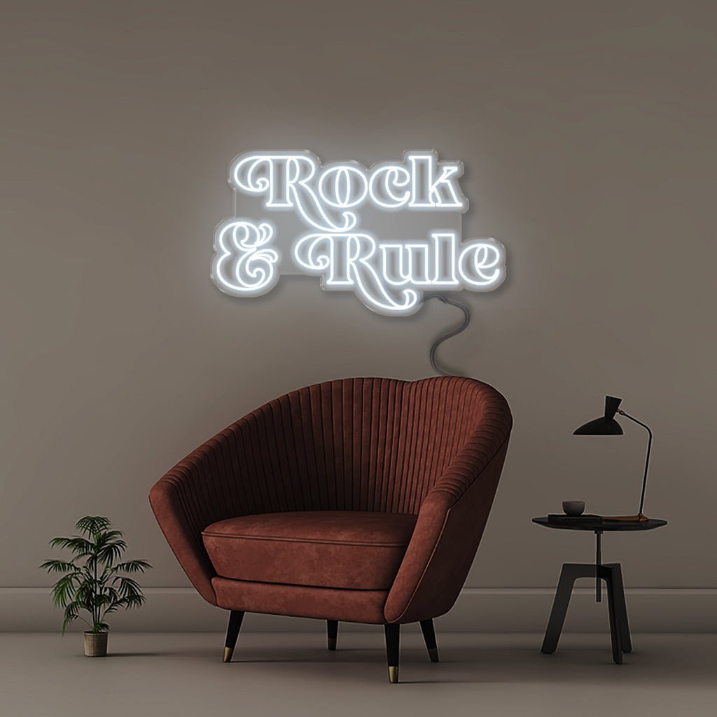 Rock & Rule - Neonific - LED Neon Signs - 50 CM - Cool White