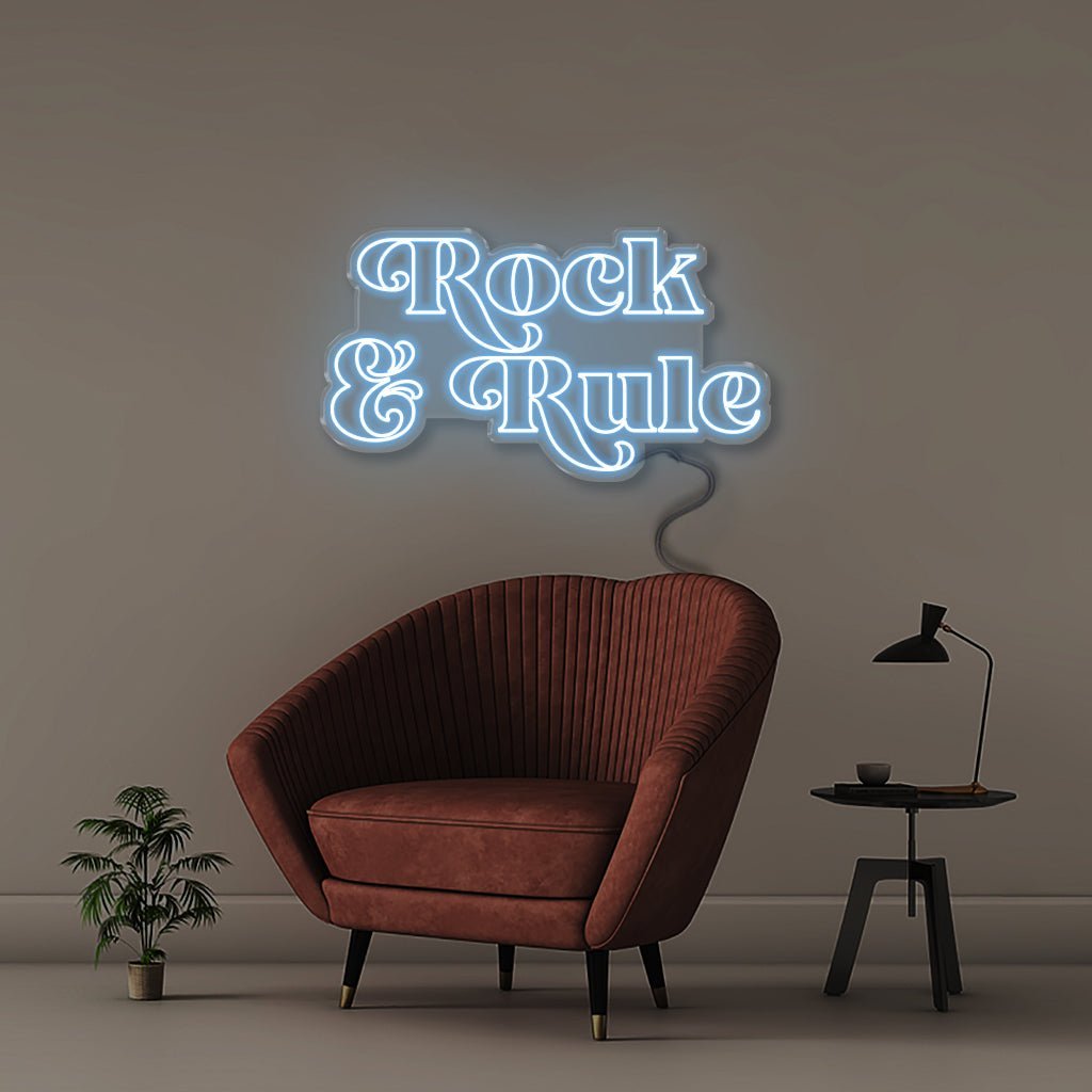 Rock & Rule - Neonific - LED Neon Signs - 50 CM - Light Blue