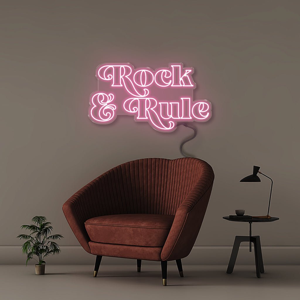 Rock & Rule - Neonific - LED Neon Signs - 50 CM - Light Pink