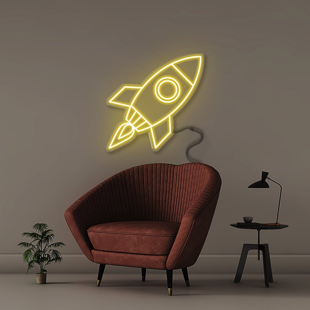 Rocket - Neonific - LED Neon Signs - 50 CM - Yellow