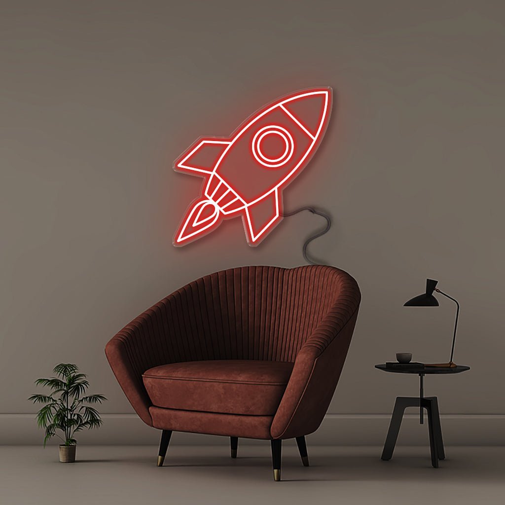 Rocket - Neonific - LED Neon Signs - 50 CM - Red