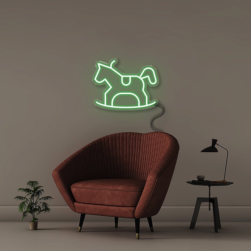 Rocking horse - Neonific - LED Neon Signs - 50 CM - Green